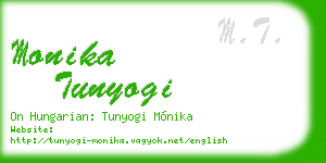 monika tunyogi business card