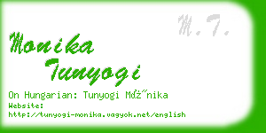 monika tunyogi business card